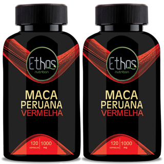 2 Maca feminina vermelha 240 Cápsulas 1000mg Ethos Nutrition em Oferta na Shopee