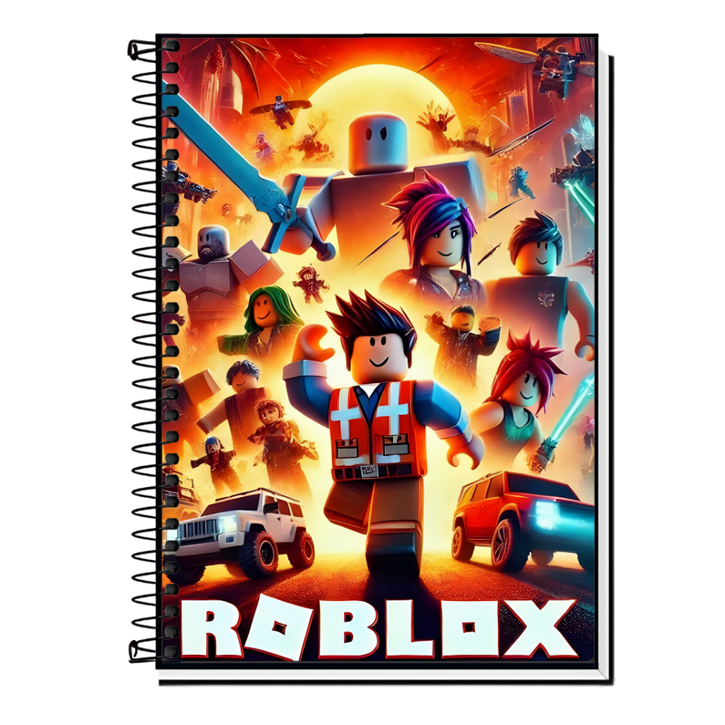 Caderno Gamer Roblox | Mundo Gamer | Infantil | Capa Dura & Espiral – 1,10,15 ou 20 Matérias | Volta às Aulas em Oferta na Shopee