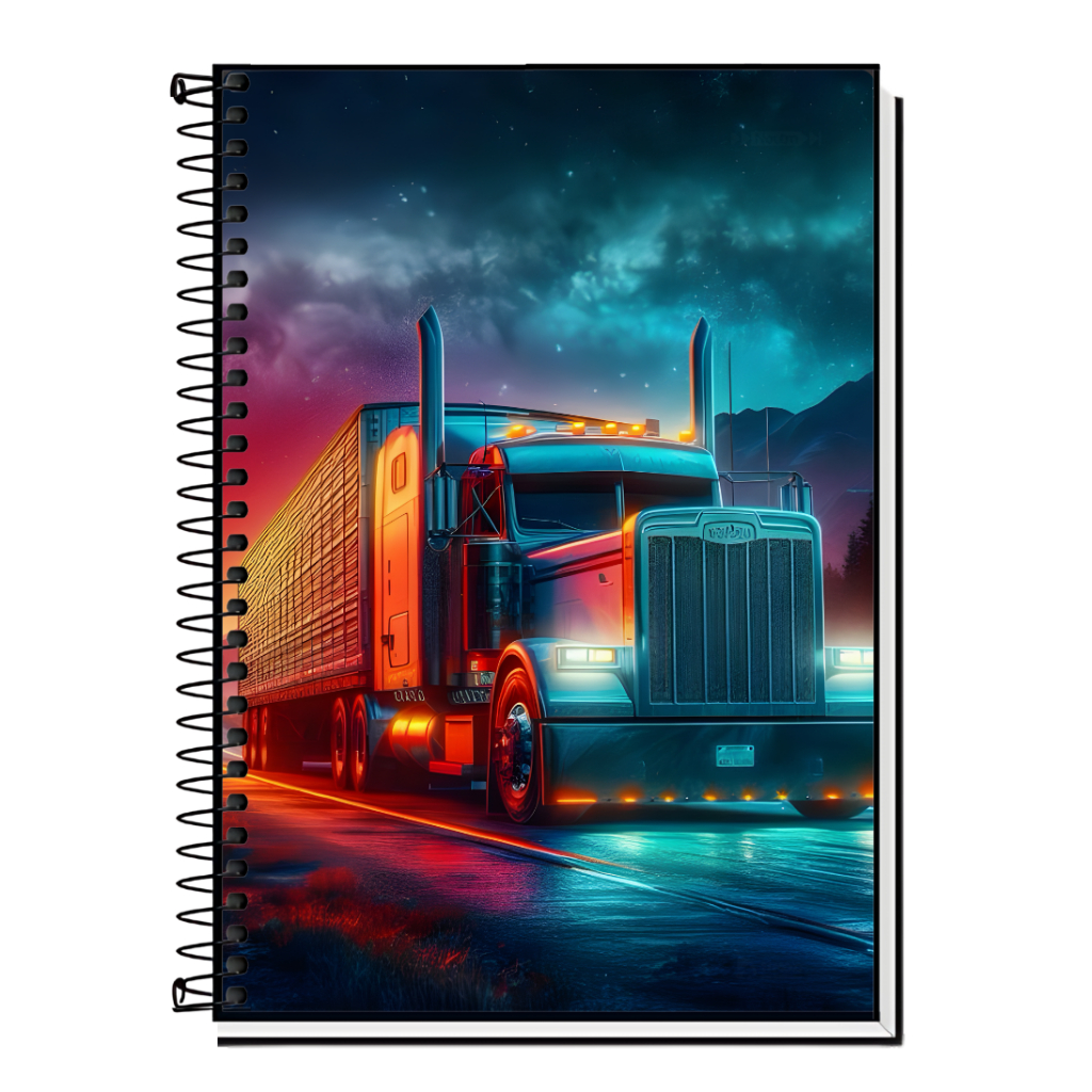 Caderno Caminhão | Paixão por Estradas | Capa Dura & Espiral – 1,10,15 ou 20 Matérias | Mundo dos Transportes | em Oferta na Shopee