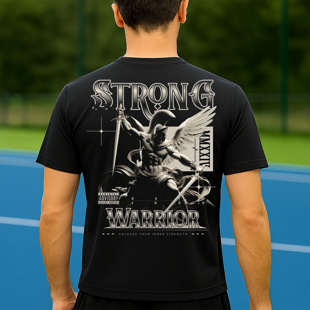 Camiseta Dry Fit Masculina Estampada Espartano Forte P ao GG Leve Respirável Academia Treino