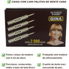 Kit 2000 Palito de Dente e Petisco Embalados Individual 2000 Higienico Gina