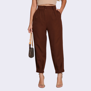 Calça Alfaiataria Feminina Cenoura Casual Basic Skinny Bolso em Oferta na Shopee