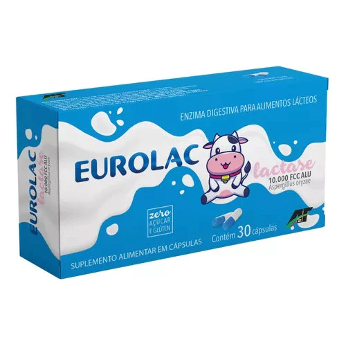 Eurolac Lactase 10.000 FCC ALU Com 30 Cápsulas em Oferta na Shopee