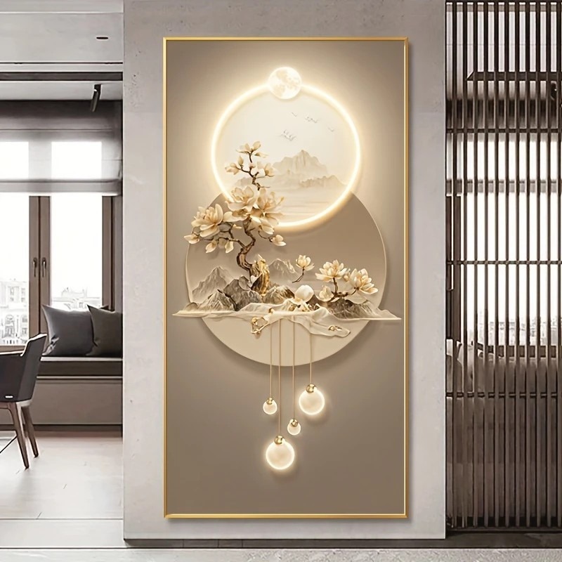 Quadro Decorativo Bonsai Ilha Nórtico Requinte Dourado Gold Casa Sala Quarto Decoração Parede hall em Oferta na Shopee