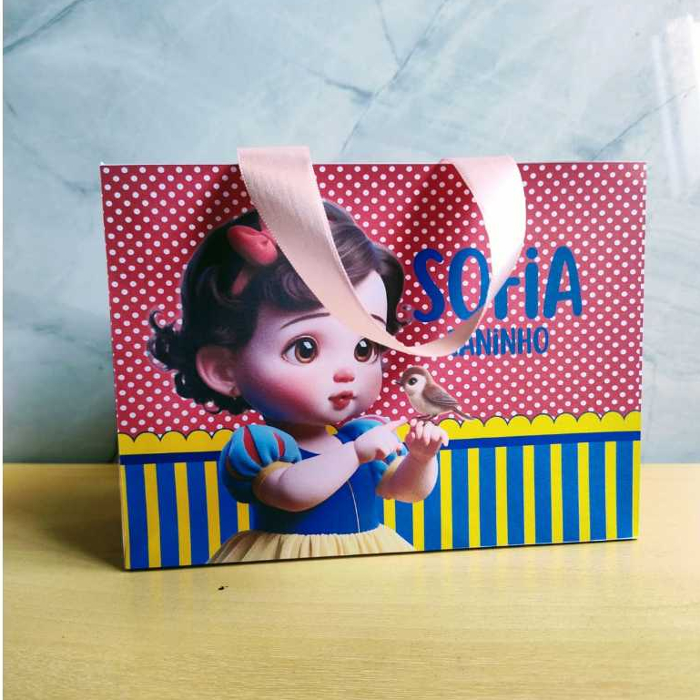 SACOLINHA PERSONILAZA BRANCA DE NEVE CUT | PEGUE E MONTE