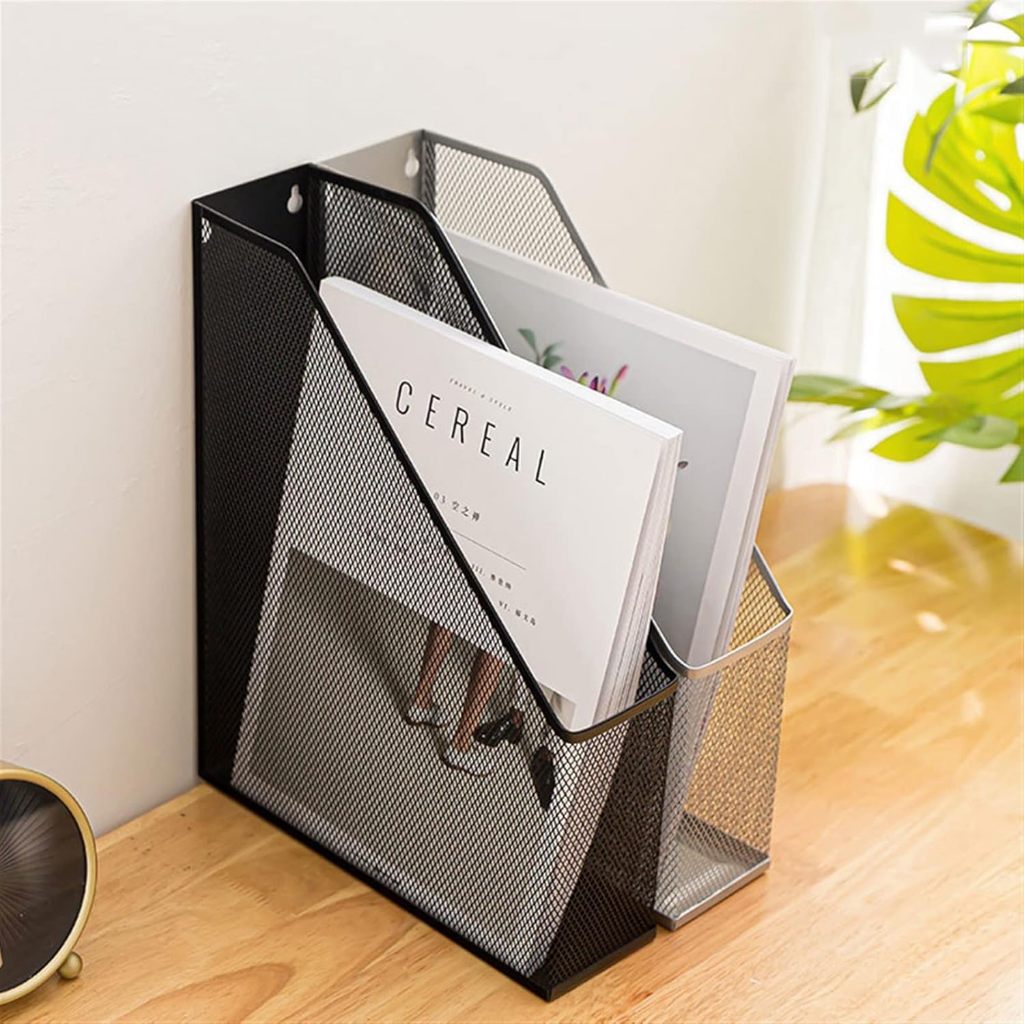 Organizador de Mesa Porta-Revistas em Ferro Preto em Oferta na Shopee