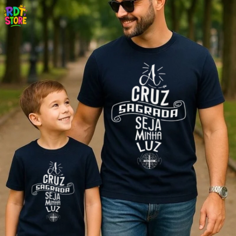 Camiseta personalizada do tamanho 2 infantil ao G3 São Bento - Fé e Proteção em Estilo blusa Premium