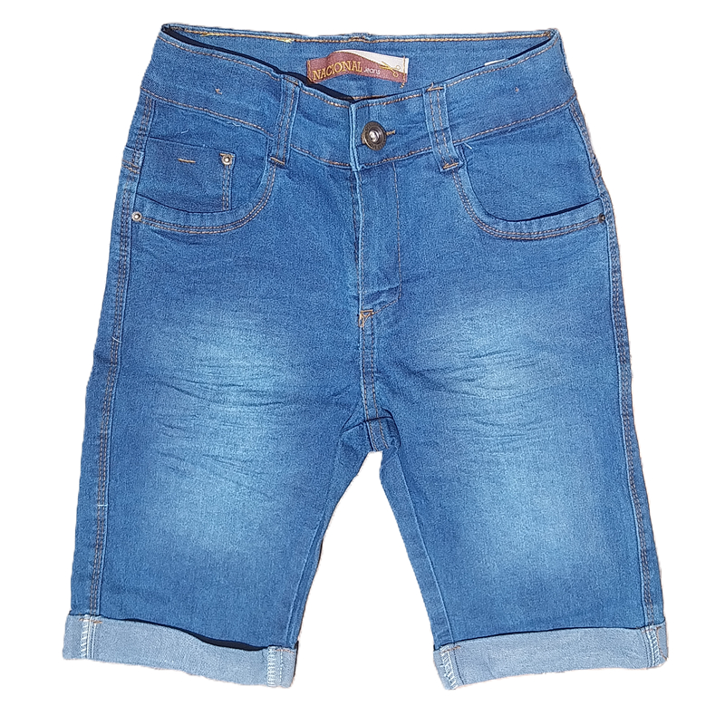 Short Jeans Masculino Slim Azul – Confortável e Estiloso do 10 ao 16