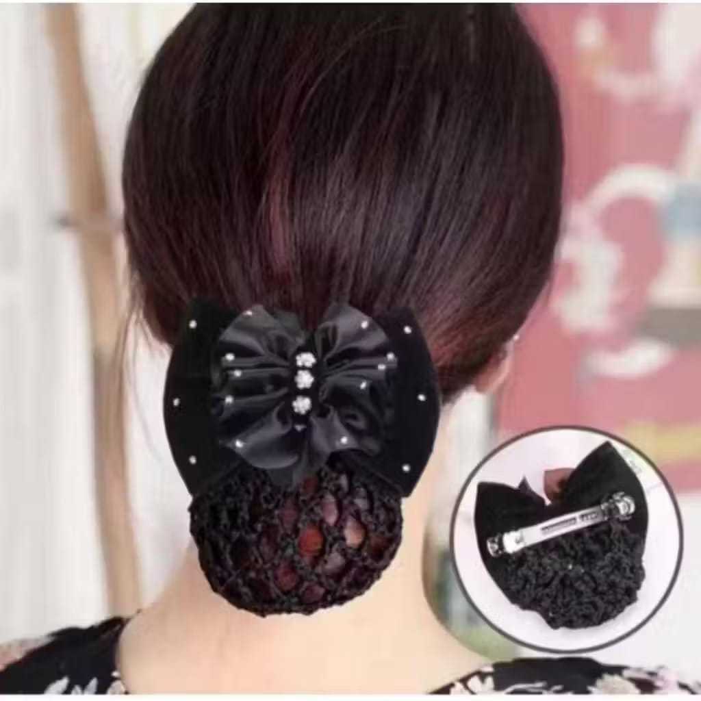 Presilha Laço Redinha Para Cabelo Coque Profissional Reforçada - Ideal Para Uso Salão e Estilo