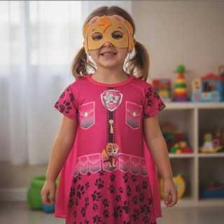 Roupa Fantasia Infantil Patrulha Canina Skye em Oferta na Shopee