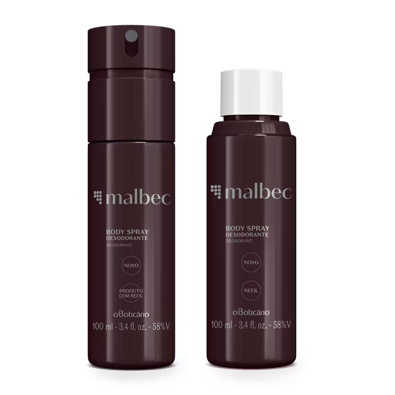 Malbec Body Spray Desodorante Regular e Refil 100ml (o Boticário) em Oferta na Shopee