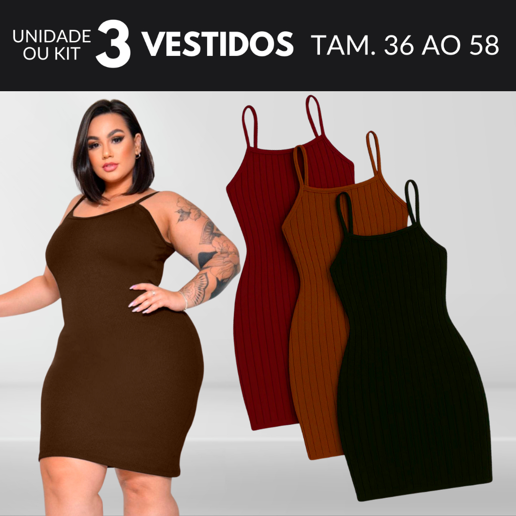 Vestido Plus Size Feminino Vestido Midi Vestido Canelado Vestidos Roupas Midsize Vestido Preto Tamanho 36 Ao 58