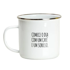 Caneca Adoçadinhos Branca Um Café e um Sorriso Imaginarium