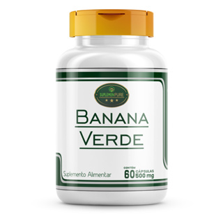Kit 1 ou 2 Frascos Caps 500mg  Banana Verde - Amido Resistente Prebiótico Intestinal em Oferta na Shopee
