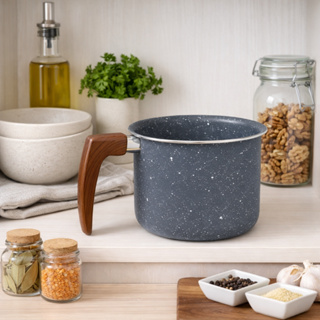 Leiteira Antiaderente Indução Cinza Granito Alumínio Fundido Cerâmico Fervedor Canecão 1,7L em Oferta na Shopee