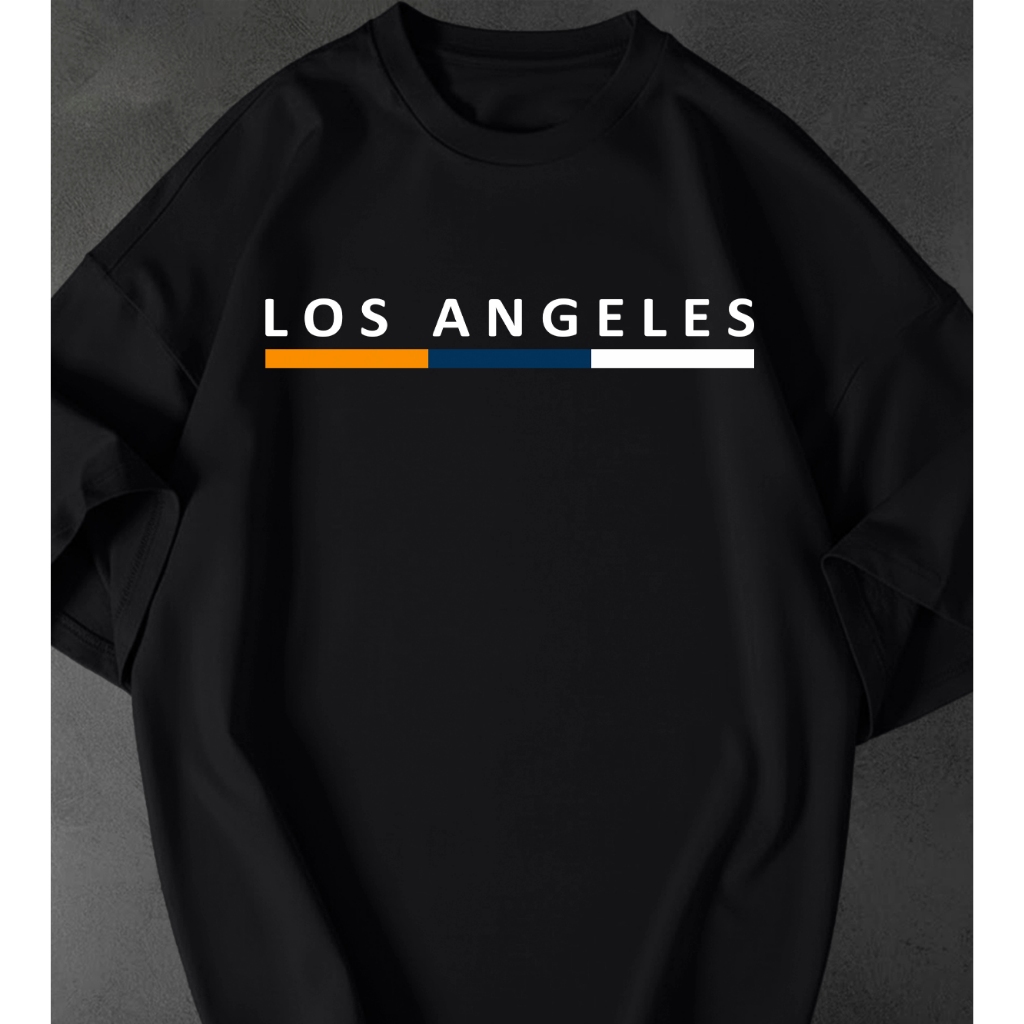Camisetão Feminina Los Angeles Estampada Streetwear Oversized Estilosa Tshirt 100% Algodão Premium