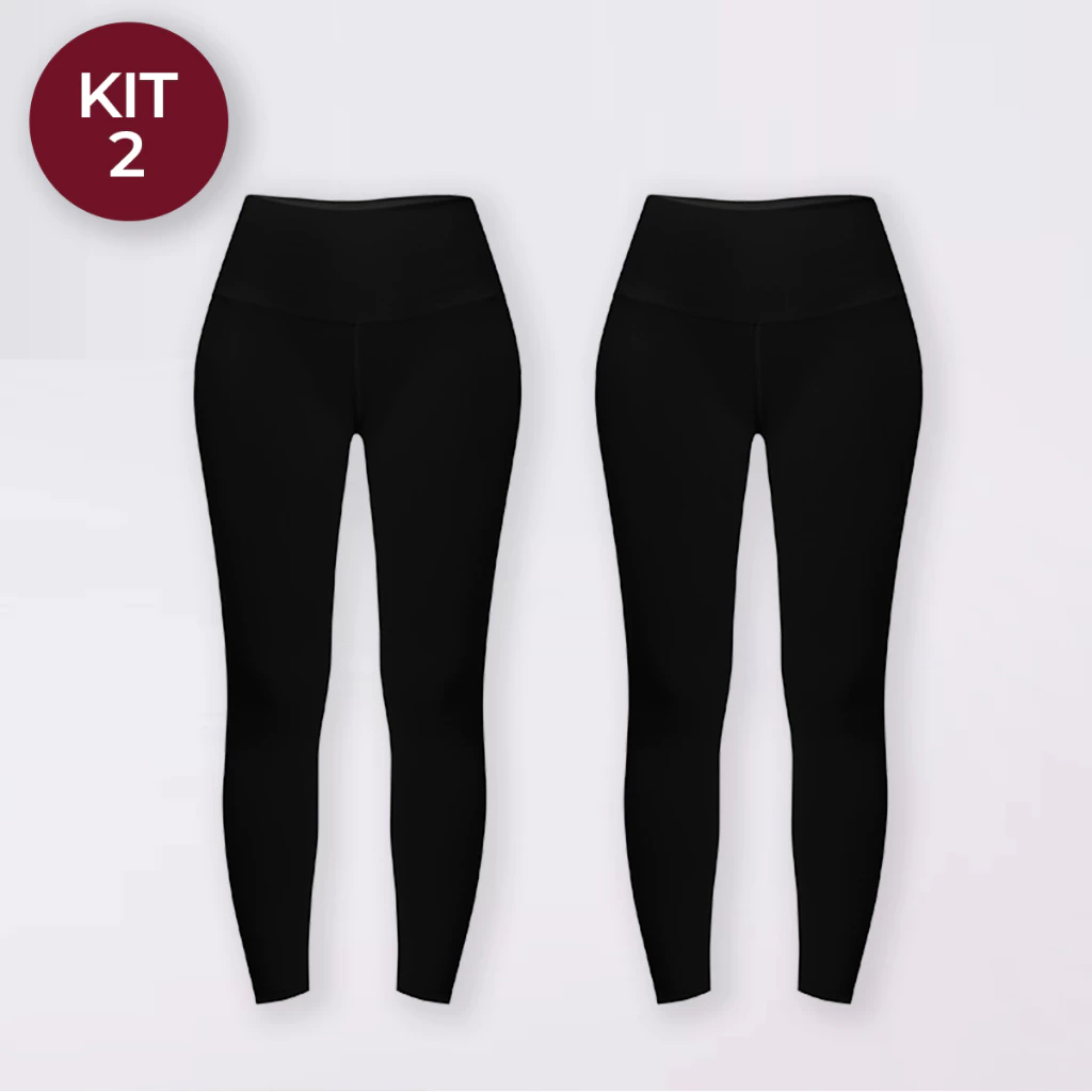 Kit Calças Legging Feminina Suplex Premium Não Marca Para Academia Treinos e Dia a Dia — imagem 1