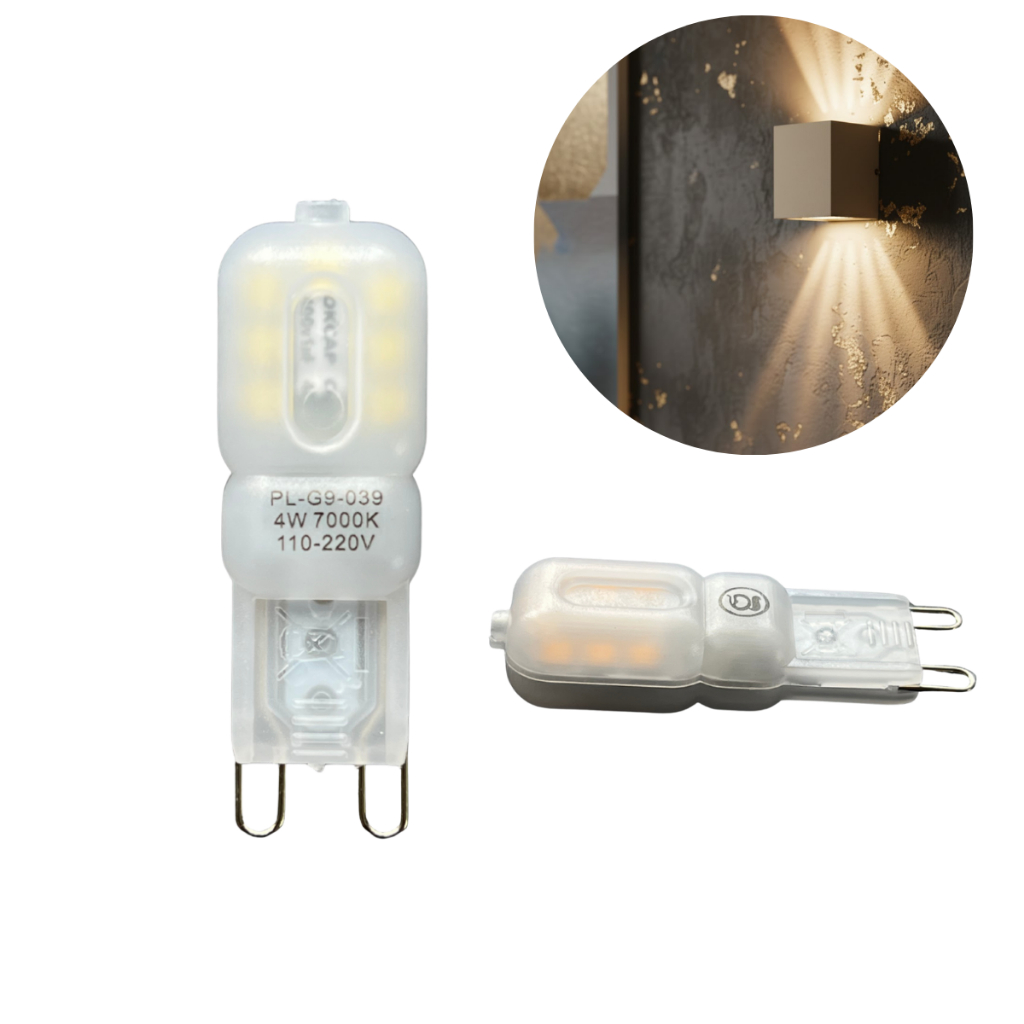 Kit 5-20 Lâmpada Led G9 4W Halopim Bipino 110-220V Bivolt Branco Frio Quente TEX