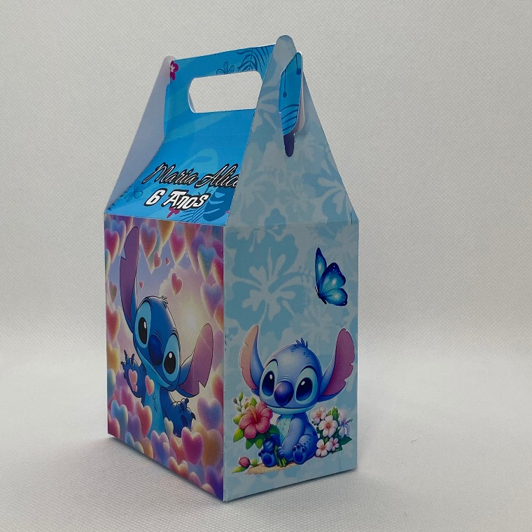 Caixinha Lilo Stitch Maletinha Personalizada com Nome Idade Lembrancinha Festa Infantil Aniversário