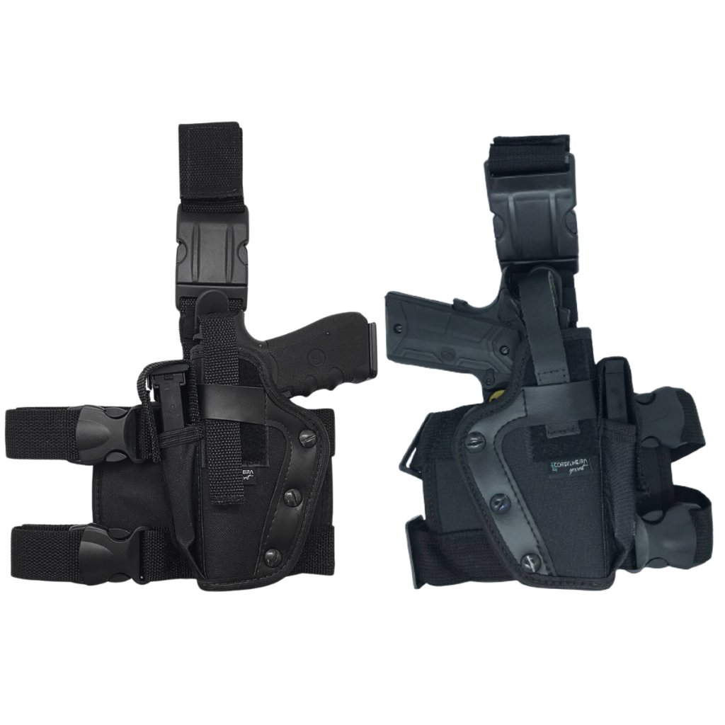 Coldre Tático de Perna Robocop - Escolha seu lado Ideal: Destro ou Canhoto - Militar/Ajustável em Oferta na Shopee