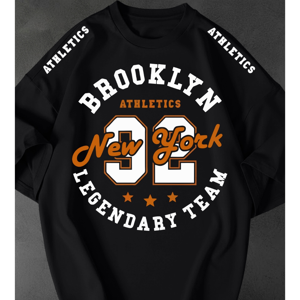 Camisetão Feminina Brooklyn 32 Estampada Streetwear Oversized Estilosa Tshirt 100% Algodão Premium