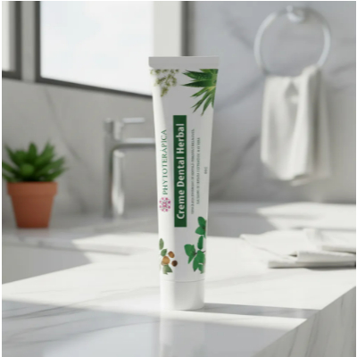 Creme Dental Herbal Vegano Menta 80g Phytoterápica em Oferta na Shopee