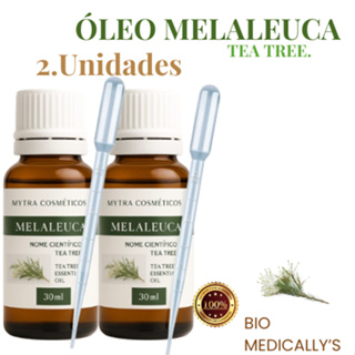 2.UNI Óleo MELALEUCA 2X30ML + Pipeta Dosadora (4PEÇAS) em Oferta na Shopee