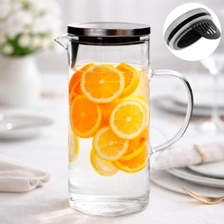 Jarra Vidro Borossilicato Tampa Inox 1,5 Litros Água Suco Resistente Transparente em Oferta na Shopee