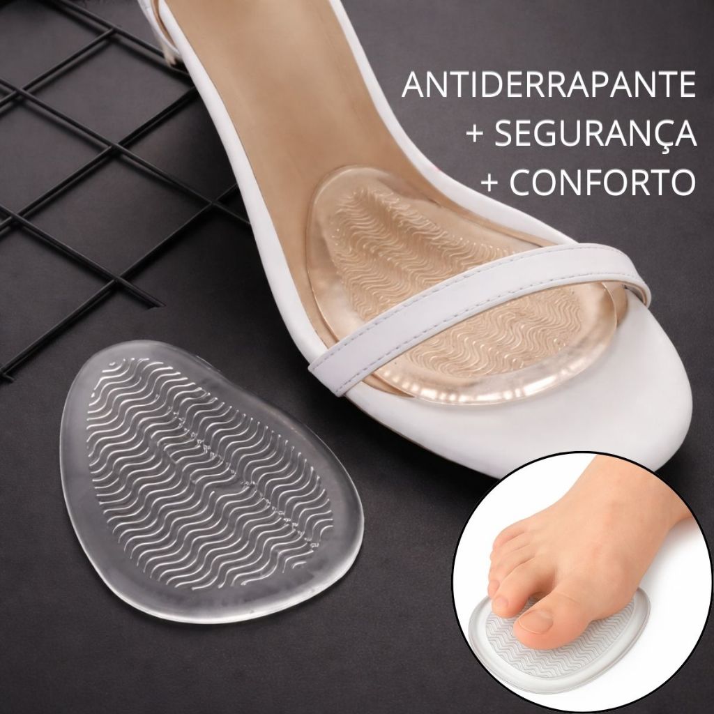 Kit Pares Palmilha Gel Silicone Adesiva Antiderrapante Salto Alto Conforto Dos Pés em Oferta na Shopee