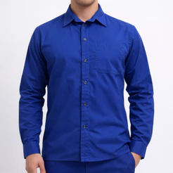 Camisa Brim Profissional Aberta com Fechamento Frontal