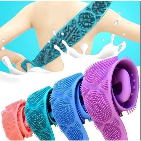 Esponja Silicone Massageadora Escova Banho Lava Corpo Todo Bucha Esfoliação em Oferta na Shopee