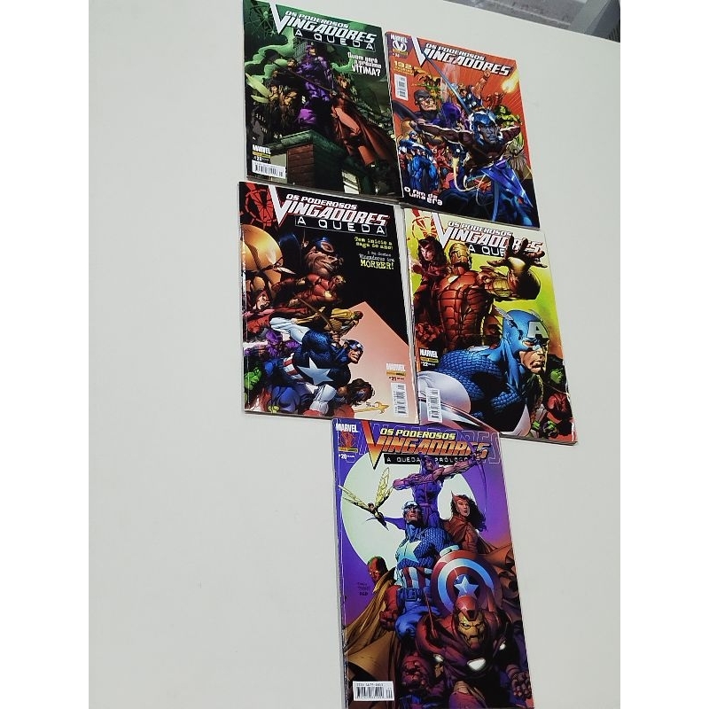 🦸‍♂️ OS PODEROSOS VINGADORES Kit C/5 Edições – SAGA “A QUEDA” | MARVEL 🦸‍♀️P.4