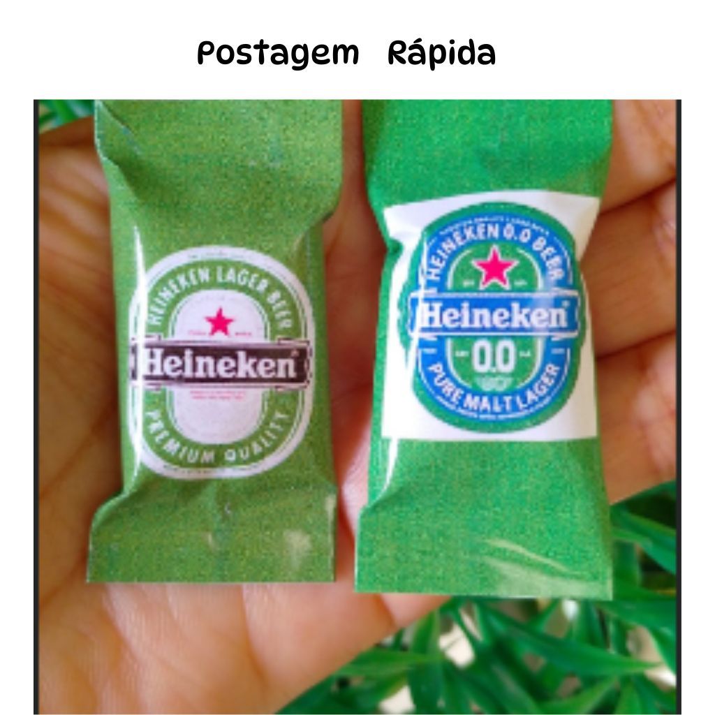 100 Balas Personalizadas Cerveja Heineken Pronta Entrega Mimo Adultos Aniversário Homem Mulher Aniversário Tema Cerveja em Oferta na Shopee