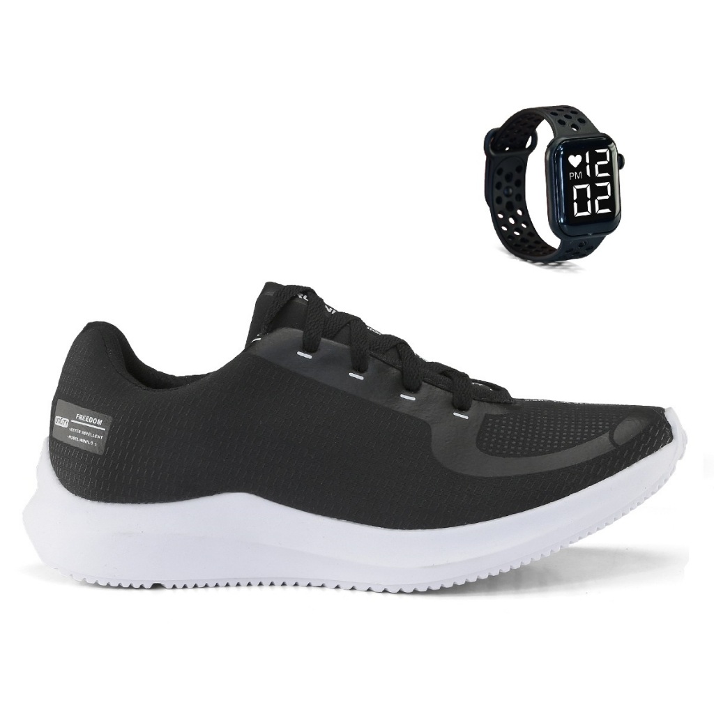 Tenis Masculino + Relogio Esportivo Corrida Treino Versatil Sola Macio Tenis Respiravel Super leve em Oferta na Shopee