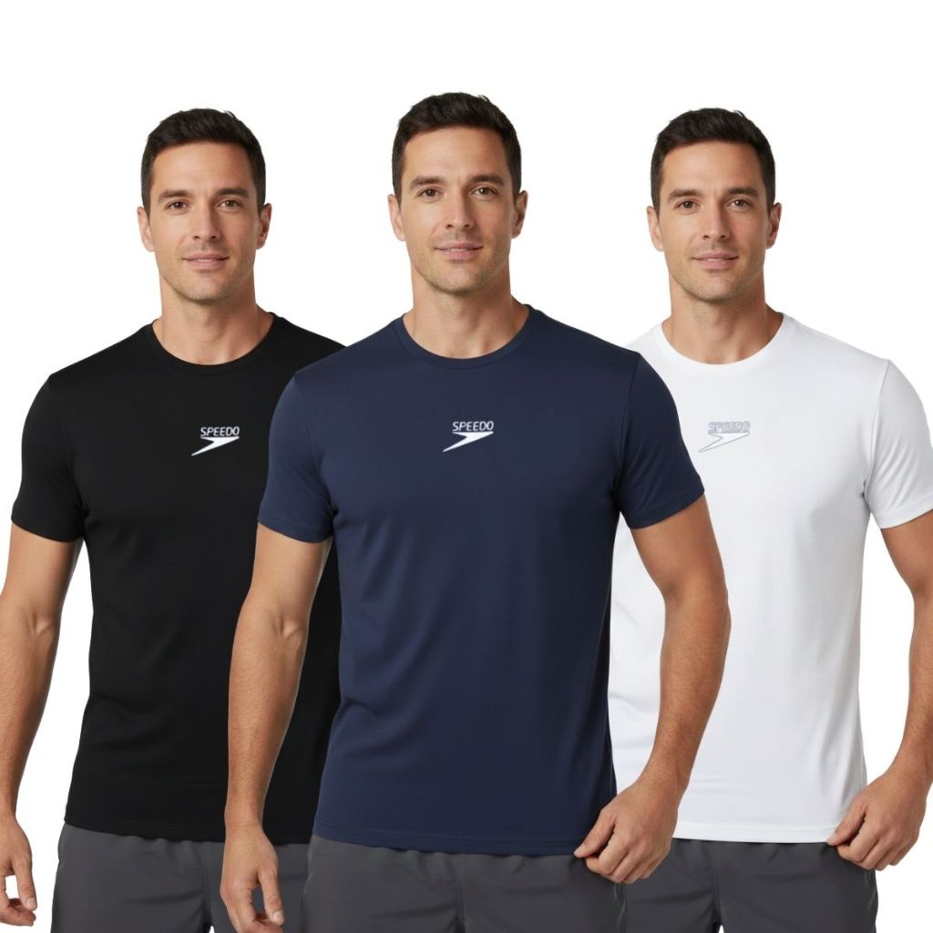 Kit 3 Camisetas Speedo Essentials Interlock em Oferta na Shopee