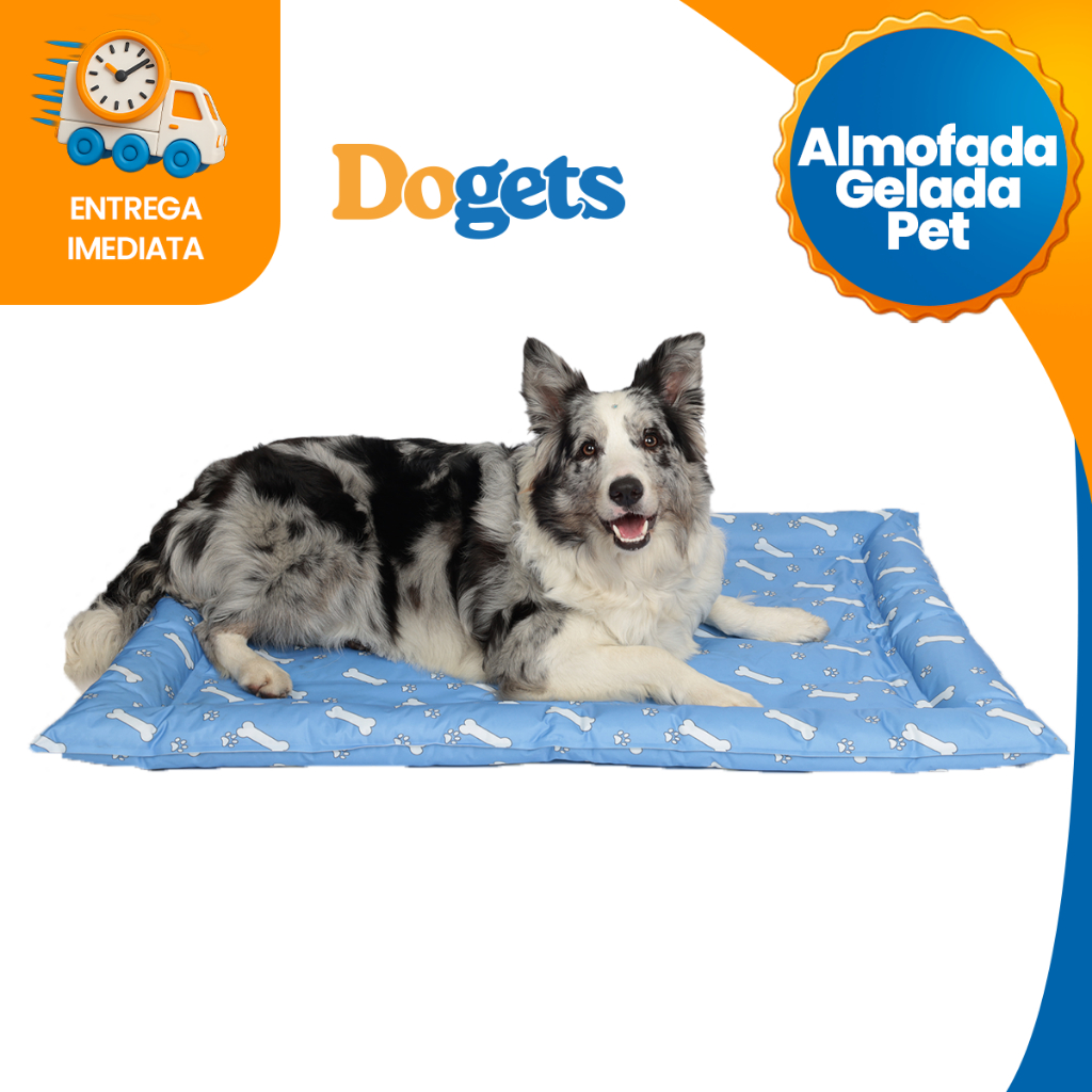 Colchonete Almofada Gelada Pet Refrescante 100x70cm Dias Quentes Verão Calor Cachorro Gato