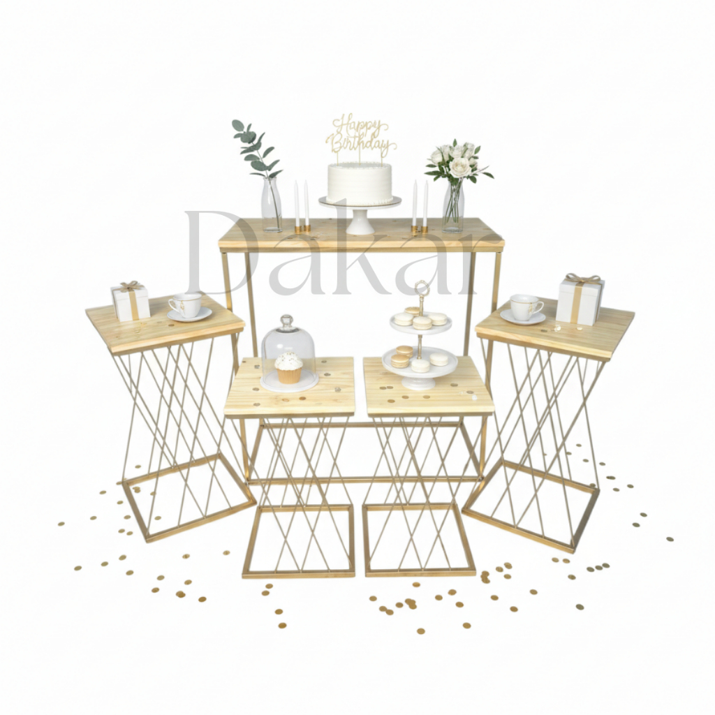 Kit 5 Mesas Treliça Cubo para Decoração Festa Aniversario Chá Revelação em Oferta na Shopee