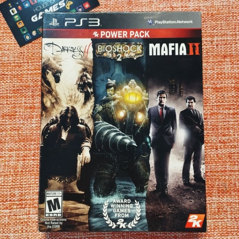 Game The Darkness II•Bioshock 2 •Mafia II Power Pack Ps3 Midia física original semi-novo