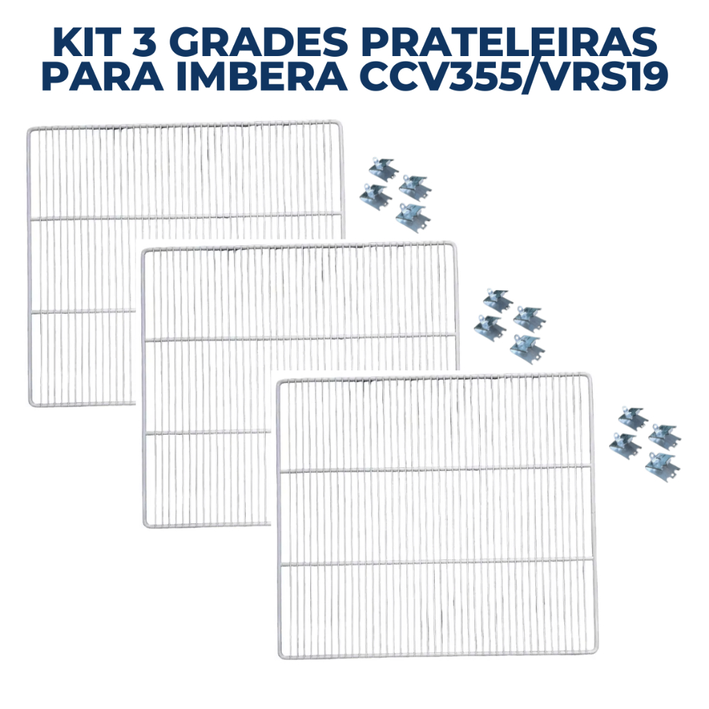 Kit 3 Grades Prateleiras Para Cervejeira CCV355/VRS19