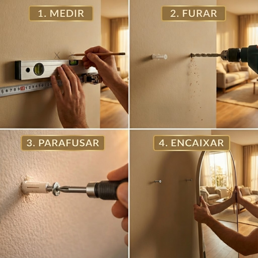 Espelho Lopazzi De Parede E Chão Orgânico 1.70m Design Moderno Chic