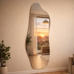 Espelho Lopazzi Grande Decorativo Orgânico 170cm Estilo Minimalista