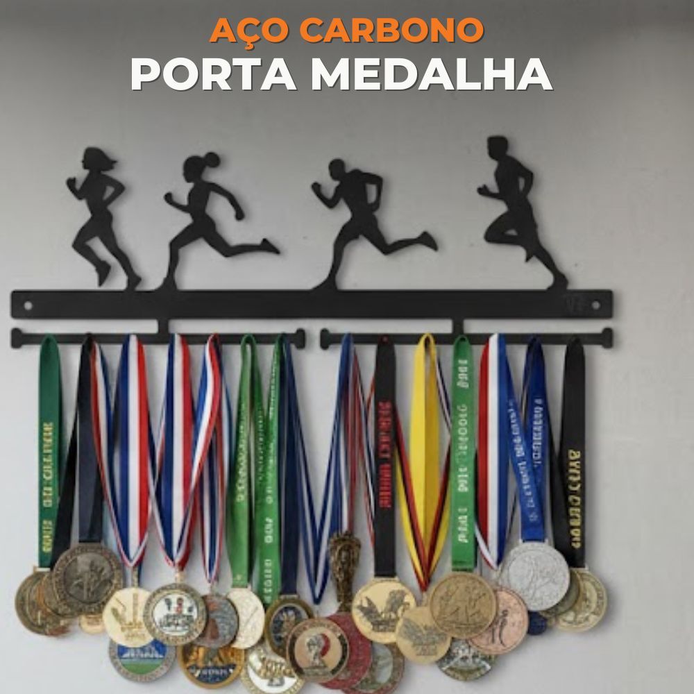 Porta Medalhas de Corrida (Aço, Expositor)