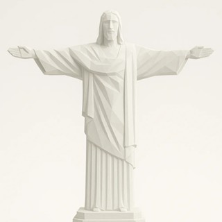 Escultura Cristo Redentor em PLA Premium Branca | Arte Sacra Moderna Decorativa | Presente Religioso Cristão em Oferta na Shopee