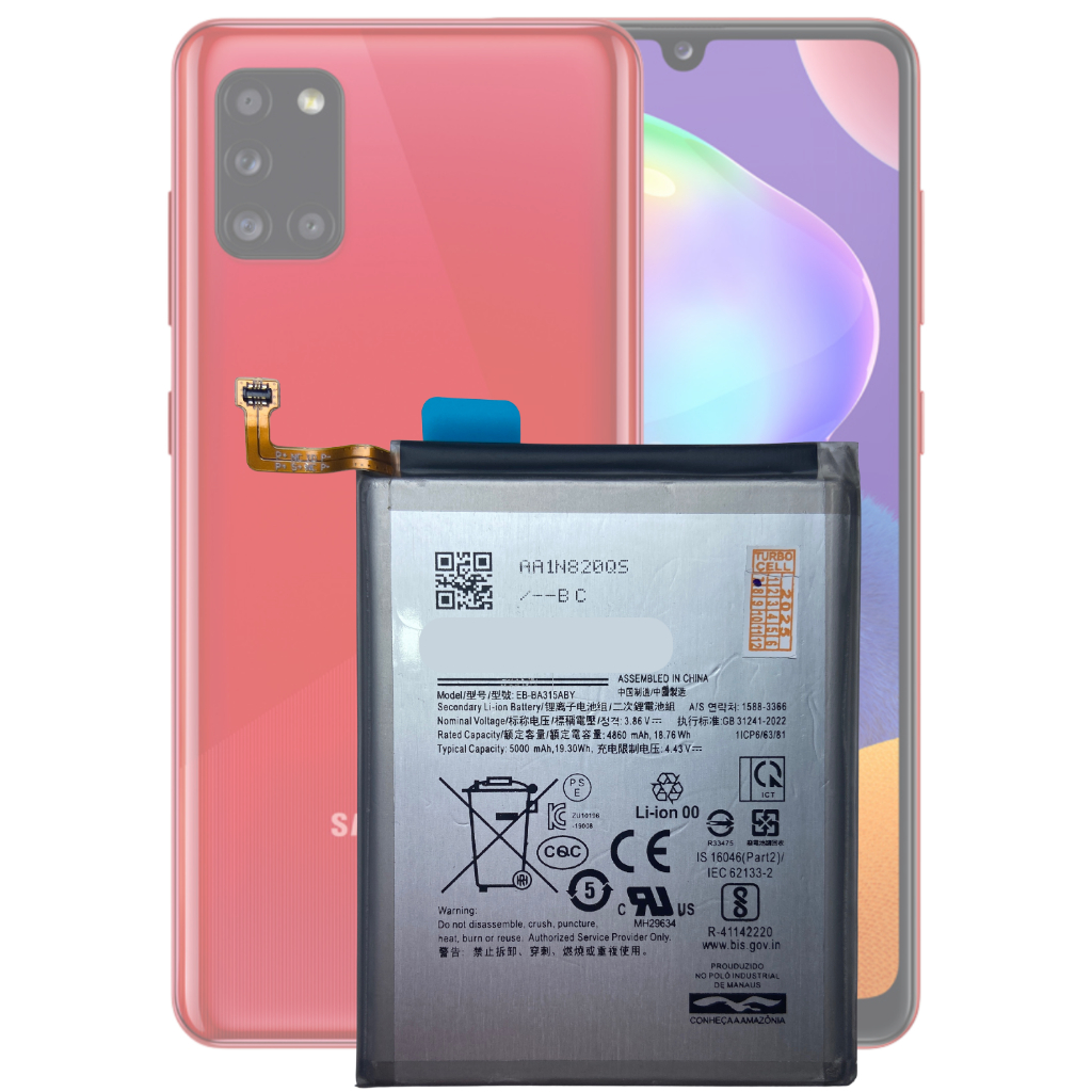 Bateria EB-BA315ABY Compatível Samsung Galaxy A31 / A32 4G + Garantia Anatel 5000mAh
