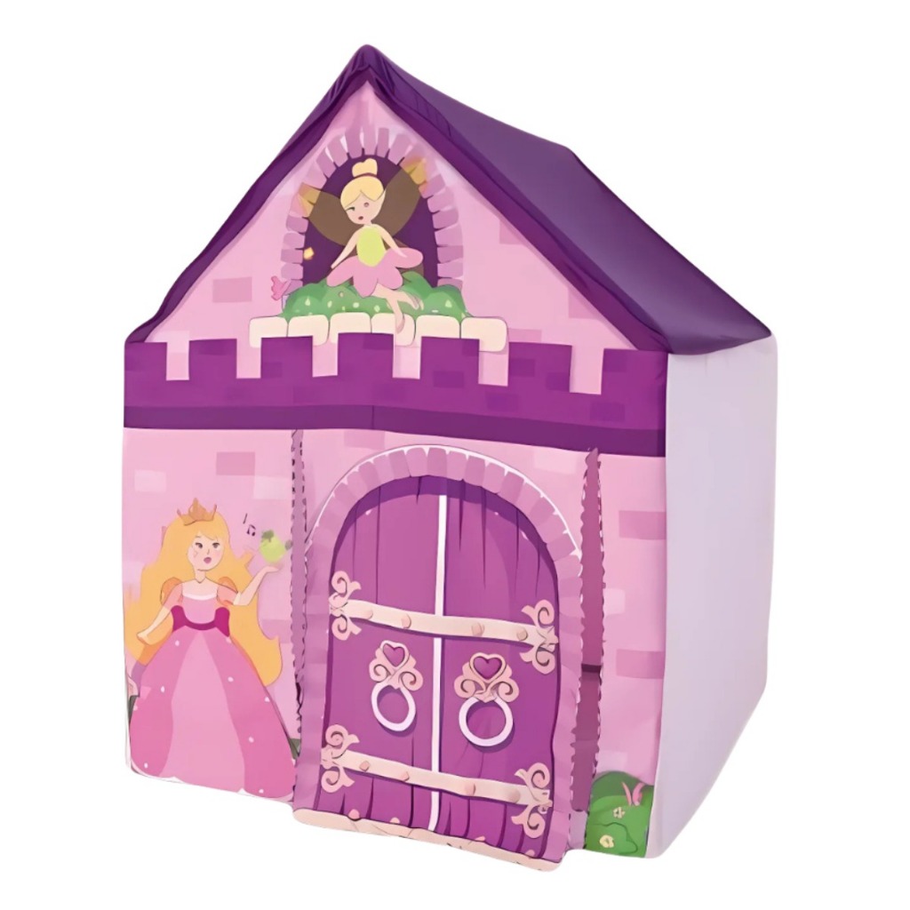 Casinha Barraca Princesa Cabana Rosa e Roxo Tenda Menina Infantil Brinquedo Diversão Castelo Fada