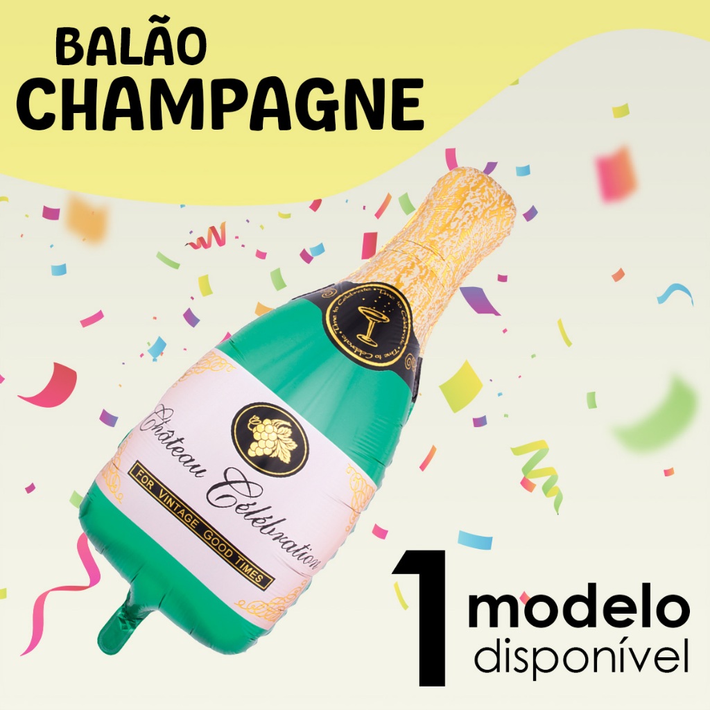 Balão Metalizado Taça Champanhe Gigante 84cm Taça Flutua Com Gás Hélio Silver Festas Ano Novo