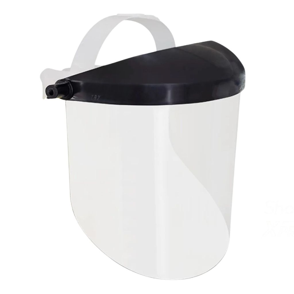 Protetor Facial Face Shield 8 Pol Incolor Policarbonato UV CA 15019 EPI Esmerilhadeira Soldagem Obra