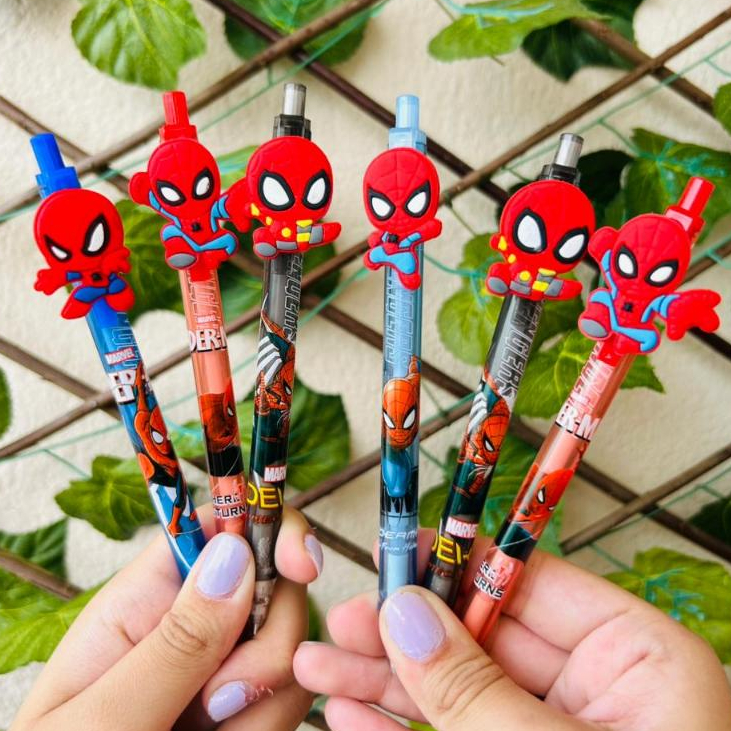 Lapiseira Homem Aranha 0.7mm + Grafites Material Escolar Papelaria Fofa Kawaii Spider Man Infantil
