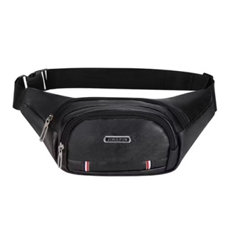 pochete masculino couro sintético Bolsa Cintura Motoqueiro promoção em Oferta na Shopee