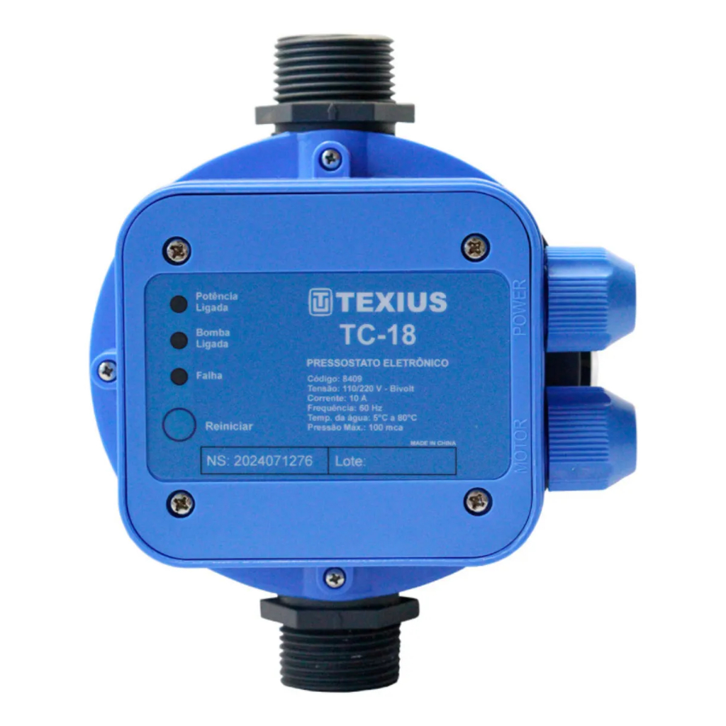 Pressostato Para Pressurizador De Água Texius Tc-18 Bivolt 127/220v